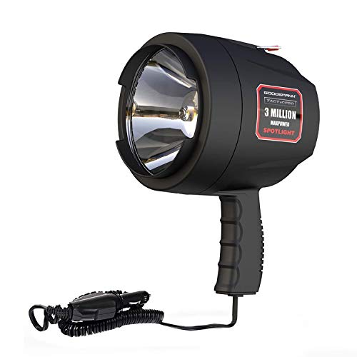 GOODSMANN Spotlight 12V DC Tacticpro Boat Light 1200 Lumen Halogen