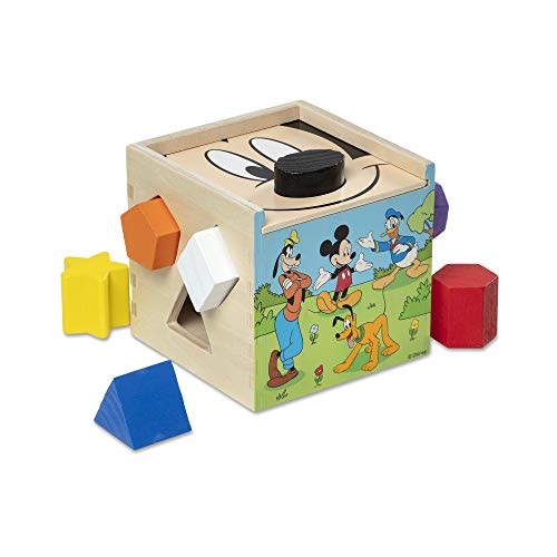 Melissa & Doug Mickey Mouse And Friends Wooden Shape Sorting Cube
