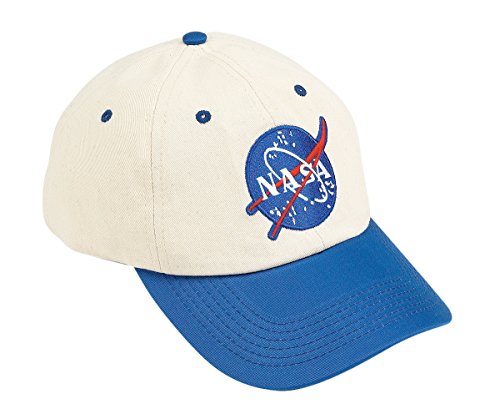 Aeromax Jr. NASA Astronaut Flight Suit Cap, Adjustable Youth Size, White/Blue