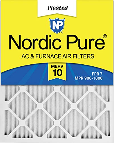 Nordic Pure 10x24x1 MERV 10 Pleated AC Furnace Air Filters, 6 Pack, 6 Pack
