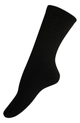 Diabetic Socks Diabetic Mens Crew Socks (3 Pack) 10-13, Brown, Made in The USA