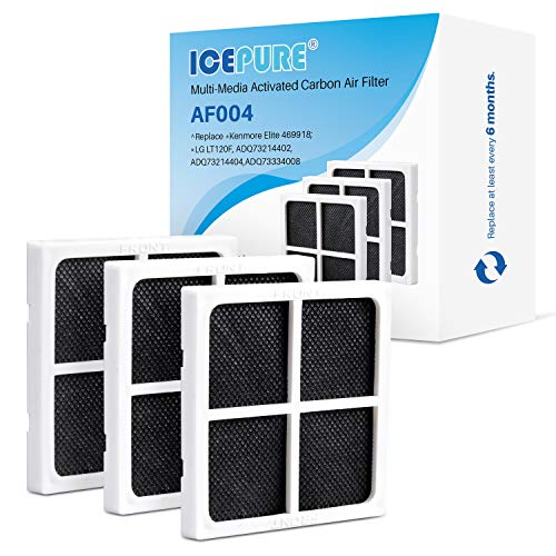 ICEPURE LT120F Refrigerator Air Filter Replacement for LG LT120F, Kenmore Elite 469918, ADQ73214402, ADQ73214404, 3PACK