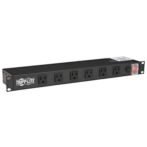 Tripp Lite Rackmount Network-Grade PDU Power Strip, 12 Right Angle Outlets Wide-Spaced, 15A, 15ft Cord w/ 5-15P Plug,