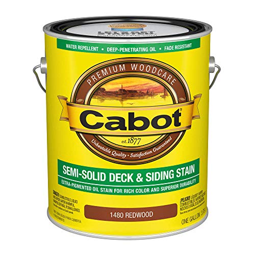 Cabot 140.0001480.007 Semi-Solid Deck & Siding Stain, Gallon, Redwood