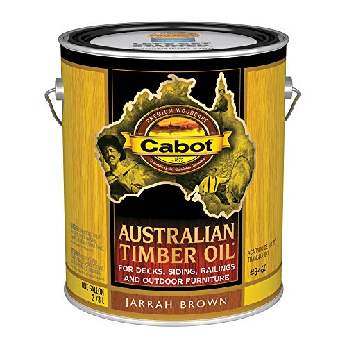 Cabot 140.0003460.007 Australian Timber Oil Stain, Gallon, Jarrah Brown