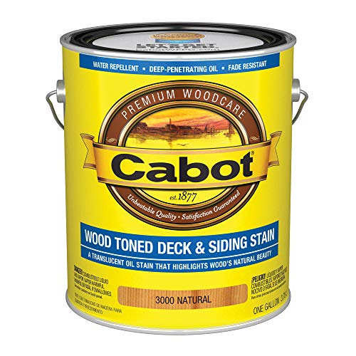 Cabot 140.0003000.007 Wood Toned Deck & Siding Stain, Gallon, Natural