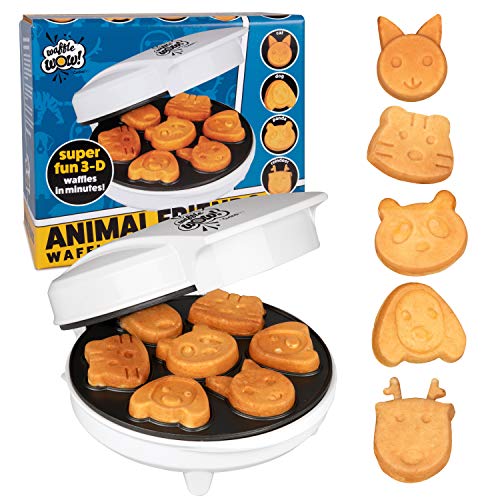 Cucina Pro CucinaPro Animal Mini Waffle Maker- Makes 7 Fun, Different Shaped Pancakes - Electric Non-Stick Waffler