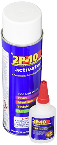 FastCap 2P-10 Super Glue Adhesive 2.25 Ounce Thick and 12 Ounce Activator Combo Pack