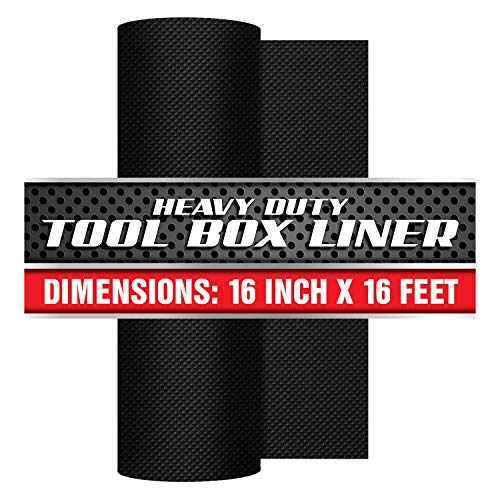 Precision Defined Professional Grade Tool Box Liner, 16" x 16 ft, Black