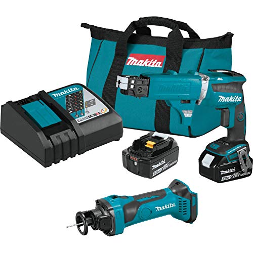 Makita XT255TX2 18V LXT Lithium-Ion Cordless 2-Pc. Combo Kit with Collated Autofeed Screwdriver Magazine (5.0Ah)