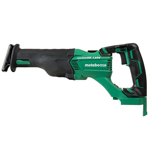 Metabo HPT Cordless Reciprocating Saw | Tool Only | No Battery | 3-Mode Selector W/Auto Mode | Tool-Less Blade Changing