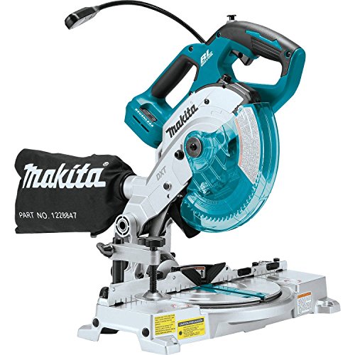 Makita XSL05Z 18V LXT Lithium-Ion Brushless Cordless 6-1/2" COMPACT Dual-Bevel Compound Miter Saw with Laser, TOOL Only