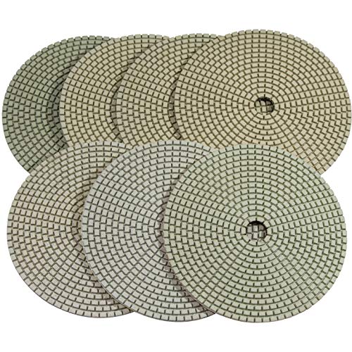 Stadea PPD111N 6" Dry Diamond Polishing Pads for Concrete Travertine Marble Terrazzo Floor Edges Countertop Polishing - Grit