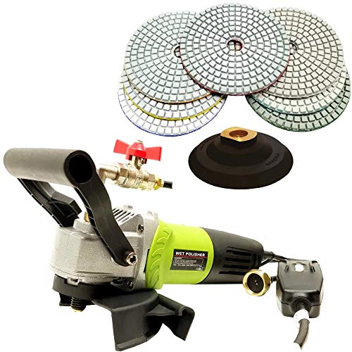 QuickT SPW702A Concrete Countertop Wet Polisher Variable Speed Grinder Sander Granite Stone Polisher Polishing Fabrication