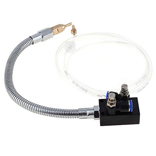 ChgImposs Mist Coolant Lubrication Spray System With Check Valve and Stainless Steel Flexible Pipe for Metal Cutting
