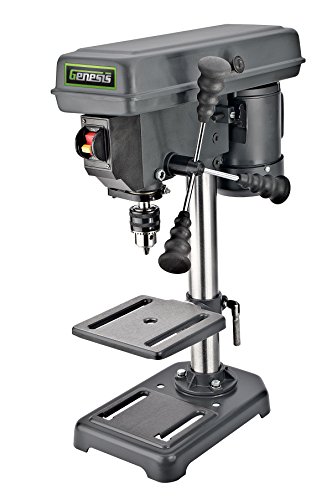 Genesis GDP805P 5-Speed 2.6 Amp 8" Drill Press with 1/2" Chuck, Adjustable Depth Stop, Tilt Table, and Chuck Key