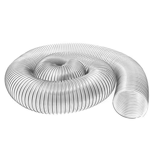 Fulton 5" x 10' (5 inch diameter by 10 feet long) Ultra-Flex Clear Vue Heavy Duty PVC Dust, Debris and Fume Collection Hose - MADE