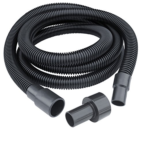 POWERTEC 70130 Dust Collection Hose and Fittings | Premium 10ft Power Tool Dust Hose with Vacuum Attachments