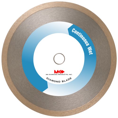 MK Diamond 154861 MK-100 7-Inch Wet Cutting Continuous Rim Diamond Saw Blade with 5/8-Inch Arbor for Tile and Marble