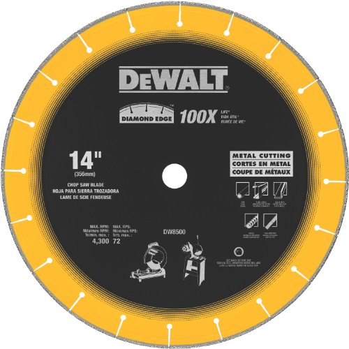 DEWALT DW8500 14-Inch by 1-Inch Diamond Edge Chop Saw Blade