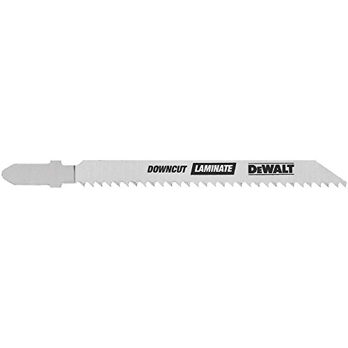 DEWALT DW3762-5 4-Inch 10 TPI Laminate Down Cutting Cobalt Steel T-Shank Jig Saw Blade (5-Pack)