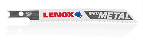LENOX Tools 1991600 U-Shank Power Arc Medium Metal Cutting Jig Saw Blade, 3 5/8" x 3/8" 18 TPI, 5 Pack