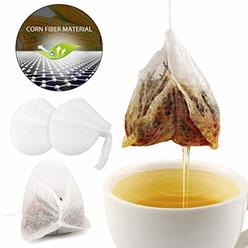 Winit 3D Ultra-Thin Corn Fiber Drawstring Sealing Tea Filter Bags,Disposable Empty Tea Infuser Bags for Loose Leaf Tea Pot Soup