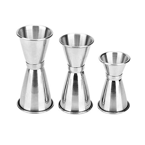 WSERE Cocktail Jigger, Set of 3 Stainless Steel Double Jiggers Bar Jigger  Set, 1 & 2 oz - 3/4 & 1 1/2 oz - 1/2 & 1 Oz Double