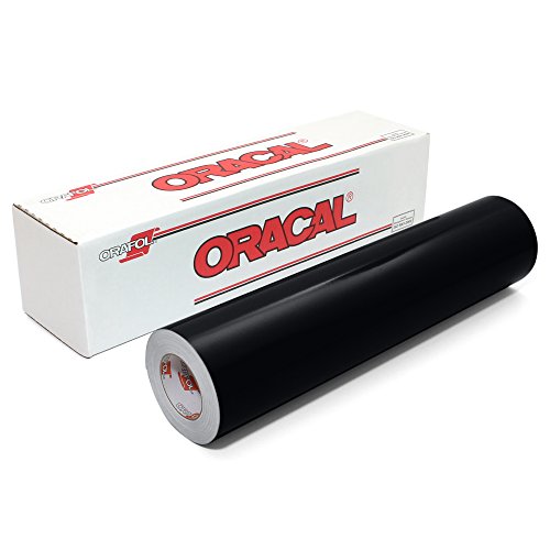 Oracal 751 Glossy Premium 8 Year Outdoor Cast Vinyl, 12 Inch x 6 Foot, Black