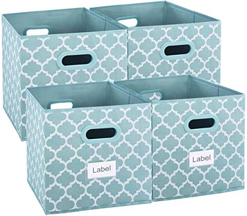 homyfort Cloth Storage Bins 13x13,Flodable Cubes Box Baskets Containers Organizer for Drawers,Home Closet, Shelf,Nursery,