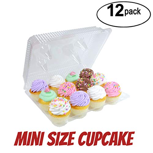 The Bakers Pantry mini cupcake containers 12 count 12 Compartment mini Cupcake Container mini cupcake boxes 12 count mini cupcake containers