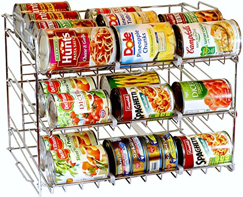 Deco Brothers DecoBros Supreme Stackable Can Rack Organizer, Chrome Finish