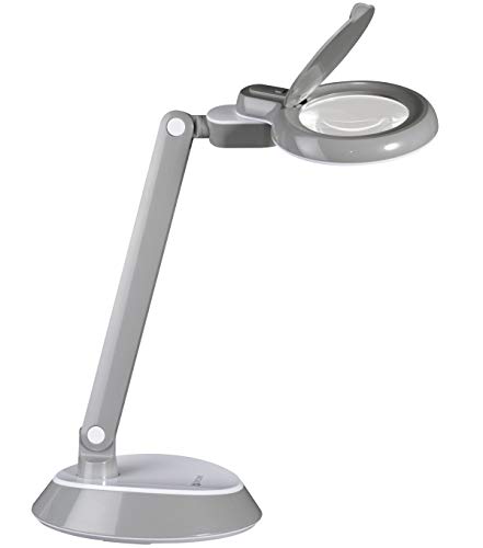 OttLite LED Space-Saving Magnifier Desk Lamp with Optical-Grade Magnification