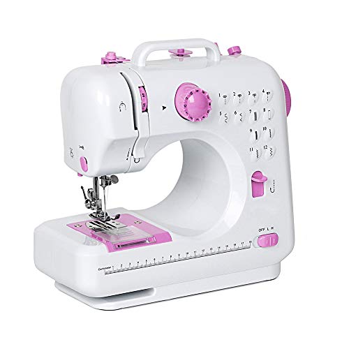 NEX Sewing Machine, Crafting Mending Machine, Children Present Portable with 12 Built-in Stitches