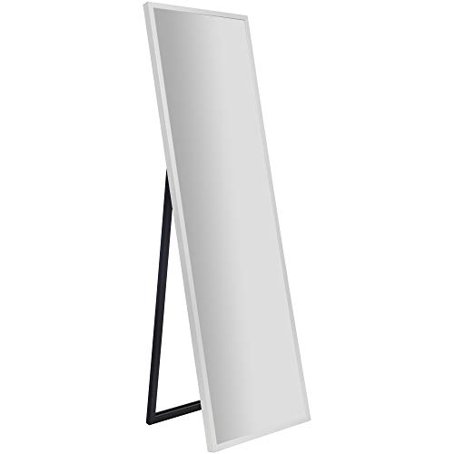 Everly Hart Collection 16" x 57" Full Length White Floor Free Standing Easel Mirror