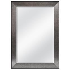 MCS 24x36 Inch Wedge Rectangular Wall Mirror, 30x42 Inch Overall Size, Brushed Pewter (20678)