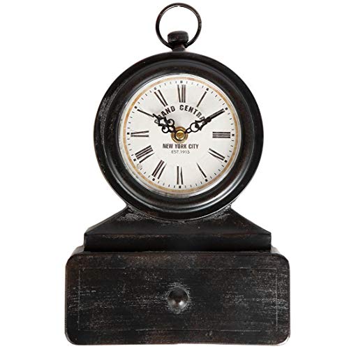 Lily's Home Vintage Inspired Mantle Clock, Battery Powered with Quartz Movement, Fits with Victorian or Antique DÃ©cor Theme