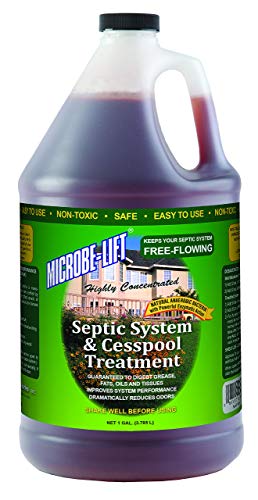 MICROBE-LIFT Septic Tank Treatment, Septic Cleaner, Drain Clog Remover, Drain Cleaner, Cesspool Treatment, 1 Gallon Liquid