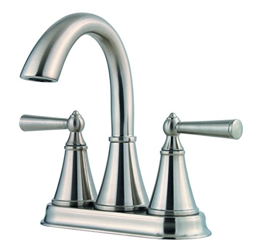 Pfister LG48-GL0K Saxton 2-Handle 4" Centerset Bathroom Faucet in Brushed Nickel, 1.2gpm