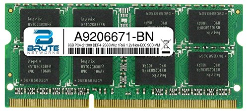 Brute Networks A9206671-BN - 8GB PC4-21300 DDR4-2666MHz 1Rx8 1.2v Non-ECC SODIMM (Equivalent to OEM PN # A9206671)