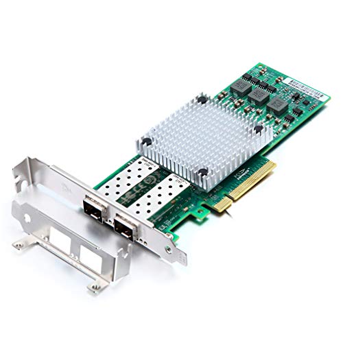 H!Fiber.com 10Gb Ethernet Network Adapter Card- for Broadcom BCM57810S Controller Network Interface Card (NIC) PCI Express X8, Dual SFP+