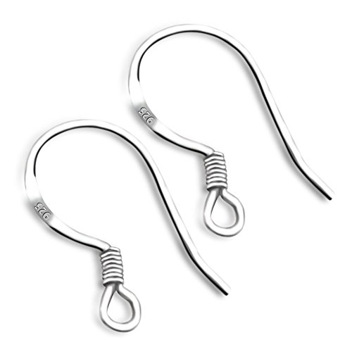 cousin stainless steel fish hook earwires 200pcs Ball and Coil Earring Hooks Findings Ear Wires Earrings Hoops Ear Wire for DIY Jewelry Making (10169) This package contains 136 silver fishhook ear wires Cousin Metal Fishhook, Silver, 136