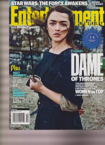 GOWA ENTERTAINMENT WEEKLY MAGAZINE #1408/09 APR 2016, DAME OF THRONES 3 OF 6 NO LABEL