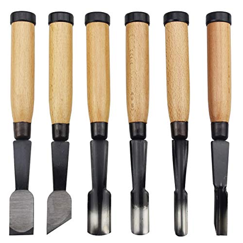 SUNREEK 6 Pieces Professional Wood Carving Chisel Set Woodworking Tools for  Wood Carving and Woodwork
