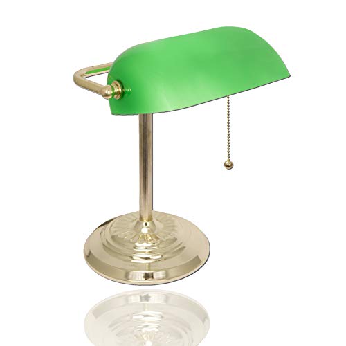 Lightaccents Bankers Desk Lamp with Green Shade by Light