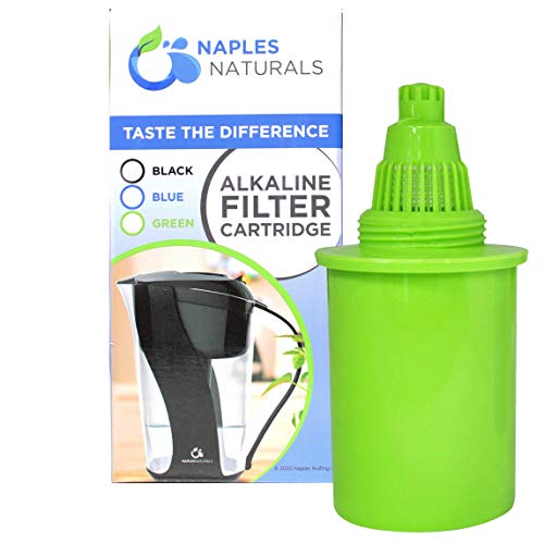 Naples Naturals 1089F Alkaline Water Pitcher Filter Replacement Cartridge, Black