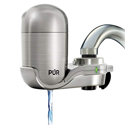 PUR PUR-0A1 Faucet Water Filter, Stainless Steel Like