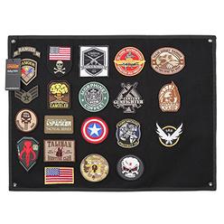 Excellent Elite Spanker Tactical Patchs Display Board Foldable Military Patch Holder Panel(Black-S)