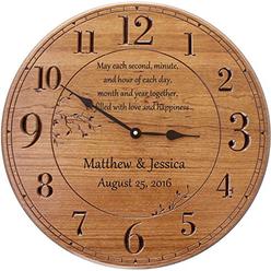 PGD Personalized Wall Clock, 17 in. Wall Clock, Customized for Anniversary - May Each Second