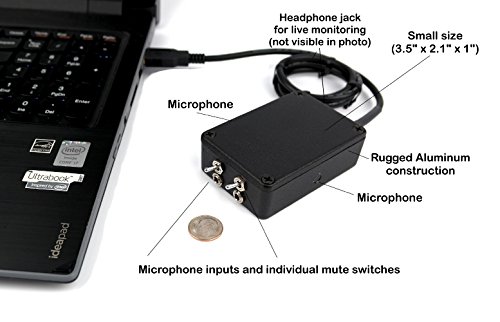 Sound Professionals SP-USB-MIC-MODEL-10 - Sound Professionals - Ultra High Gain Mono/Stereo USB multiple microphone system and headphone